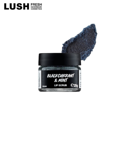 LUSH クールブラック リップスクラブ リップケア シュガースクラブ ペパーミント ベリー 角質除去 保湿 手作り コスメ プチギフト プレゼント 誕生日 お礼 唇 縦じわ カサつき 砂糖 スクラブ 角質ケア 唇ケア 公式 ラッシュ