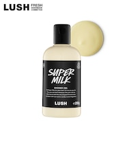 LUSH スーパーミルキー シャワージェル 285g ボディソープ ギフト プレゼント 甘い 香り アーモンド いい匂い いい香り 保湿 スキンケア 洗体 泡立ち 癒やし ラッシュ 公式
