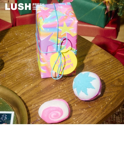 LUSH リトル スノーフェアリー ギフト ギフトセット クリスマス 数量限定 プレゼント バスボム 入浴剤 泡風呂 苺 甘い 香り 贈り物 ラッシュ 公式