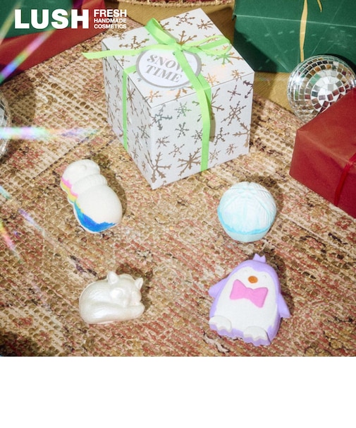 LUSH スノータイム ギフト ギフトセット 詰め合わせ クリスマス 数量限定 プレゼント バスボム 入浴剤 お風呂 保湿 雪だるま 癒やし 贈り物 ラッシュ 公式
