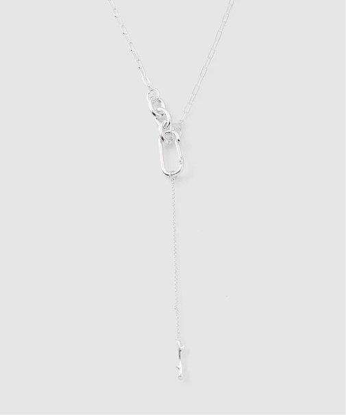 Soierie / ソワリー Raw edge clip necklace