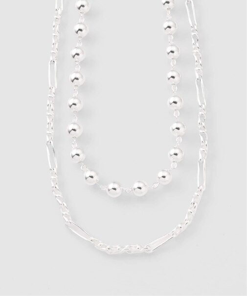 Soierie / ソワリー Chrome spike necklace(2P)