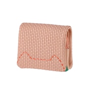 57890エンボスメッシュ 2つ折り財布 ミニ財布 ネコステッチ [tsumori chisato CARRY][ツモリチサト キャリー]