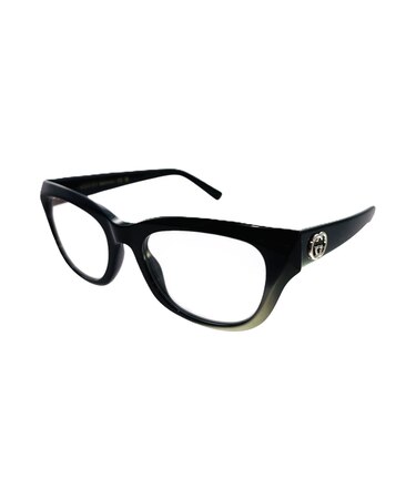 GUCCI メガネ レディースワイドスクエア リサイクルアセテートフレーム ブラック GG2202O-005