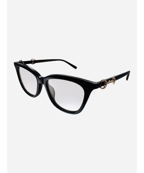 GUCCI メガネ レディース キャットアイ リサイクルアセテートフレーム ブラック GG2208O-005