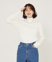 ストレッチリブハイネックプルオーバー