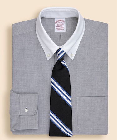 ◆JAPAN TRAD.◆ スーピマコットン 6つ釦 クレリックドレスシャツ Traditional Fit