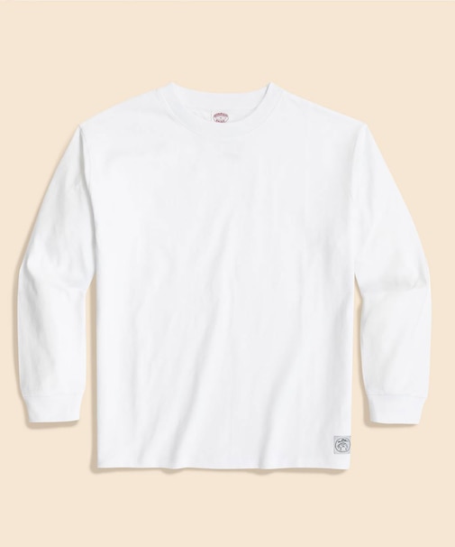 USAコットンジャージー ヘビーウェイト GFロゴラベル ロングスリーブ Tシャツ