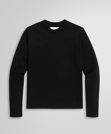 コットンスムース クルーネック ロングスリーブ Tシャツ