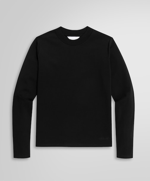 コットンスムース クルーネック ロングスリーブ Tシャツ