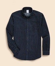 コットン　21-Waleコーデュロイ　フーラードプリント　カジュアルシャツ　Regular Fit