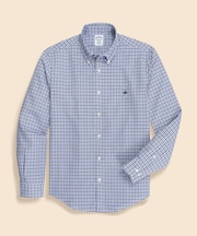 ラグジュアリー コットンツイル GFロゴ チェック カジュアルシャツ Regular Fit
