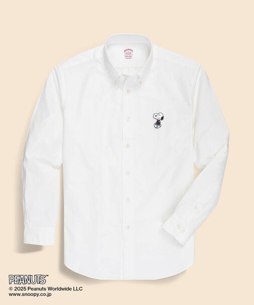 Brooks Brothers × PEANUTS スーピマコットン スヌーピーエンブロイダリー カジュアルシャツ Traditional Fit