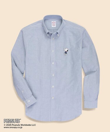 Brooks Brothers × PEANUTS スーピマコットン スヌーピーエンブロイダリー カジュアルシャツ Traditional Fit