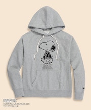 Brooks Brothers × PEANUTS　コットンフレンチテリー　スヌーピープリント　フーデッド　スウェットシャツ