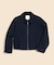 【Double B Collection】ポリエステル　BBロゴ　クロップド　ジップブルゾン
