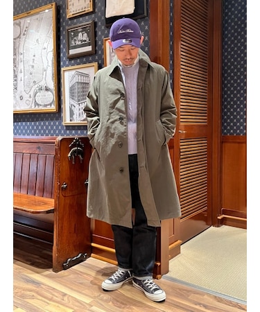 ナイロンタスラン　ラグランスリーブ　バルカラーコート