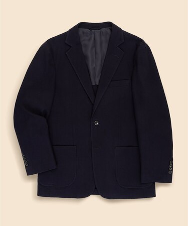 コットン ニット テキスチャード シングル2釦ジャケット Classic