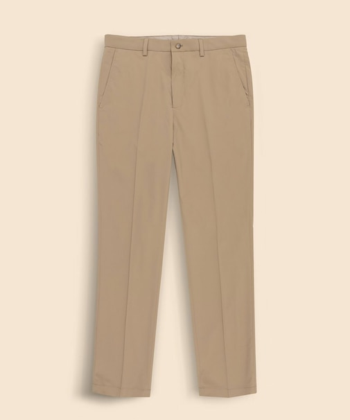 ポリエステル ストレッチポプリン プレーンフロント チノパンツ Slim