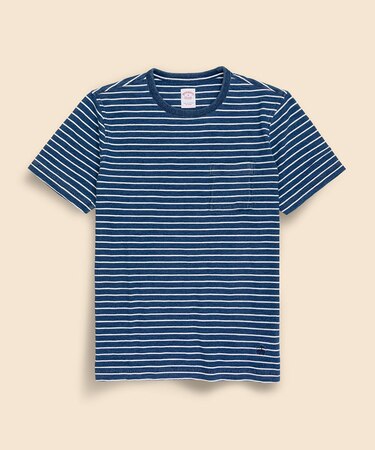 コットン　GFロゴ　マリナーストライプ　ポケットTシャツ