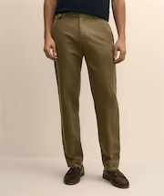 リネン/コットン プレーンフロントパンツ Regular