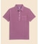 コットンストレッチピケ　GFロゴ　ガーメントダイ　ポロシャツ