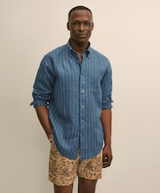 アイリッシュリネン シーズナルパターン カジュアルシャツ Regular Fit