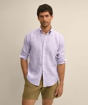 アイリッシュリネン シーズナルパターン カジュアルシャツ Regular Fit