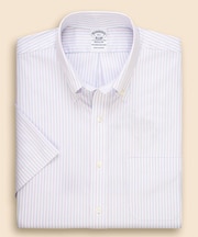 Brooks Brothers Explorer ストライプ ショートスリーブ ドレスシャツ Regular Fit