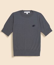 【Double B Collection】 キュプラ/ナイロン BBロゴ ショートスリーブセーター