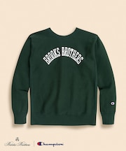Brooks Brothers×Champion　USAコットン　ラバープリントロゴ　スウェットシャツ　Made in USA