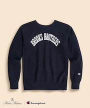 Brooks Brothers×Champion USAコットン ラバープリントロゴ スウェットシャツ Made in USA
