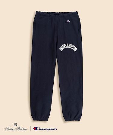 Brooks Brothers×Champion USAコットン ラバープリントロゴ スウェットパンツ Made in USA