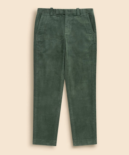 ストレッチコットン 8-Waleコーデュロイ プレーンフロントパンツ Regular