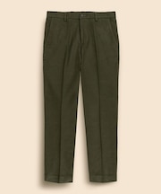 コットン ブラッシュドツイル プレーンフロントパンツ Regular