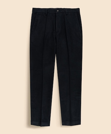 コットン ブラッシュドツイル プレーンフロントパンツ Regular
