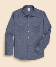 コットンフランネル　デニム　ウエスタン　カジュアルシャツ　Regular Fit