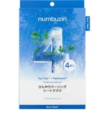 4番 ひんやりクーリングシートマスク 4P