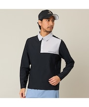 【Men's】カラーブロック長袖ポロ
