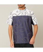 【Men's】【接触冷感/吸湿速乾】ロゴプリントモックネック