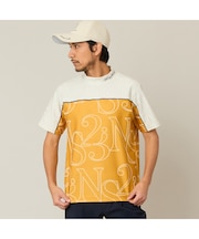 【Men's】【接触冷感/吸湿速乾】ロゴプリントモックネック