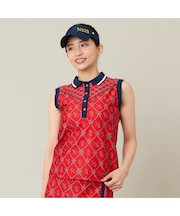 【Women's】【セットアップ可】マリーンプリントノースリーブ