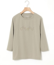 ロゴプリント 七分袖 Tシャツ