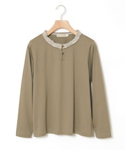 フリル襟 長袖 Tシャツ
