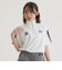 袖メッシュハーフジップ半袖Tシャツ