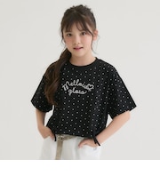 アソート柄レースアップ半袖Tシャツ