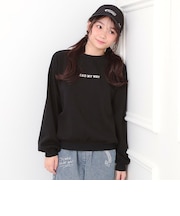 ボアくまちゃんアップリケ裏起毛トレーナー