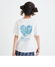 【デイリープライス】バックハートラメロゴ半袖Tシャツ
