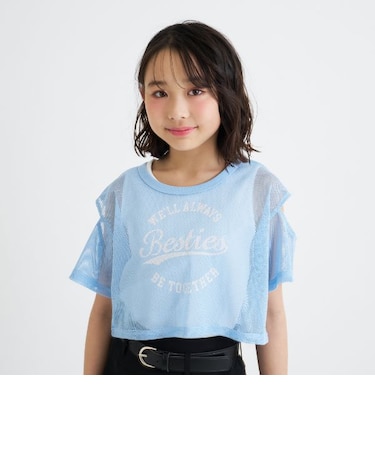 【セットアイテム】肩あきメッシュ半袖T+タンクセット
