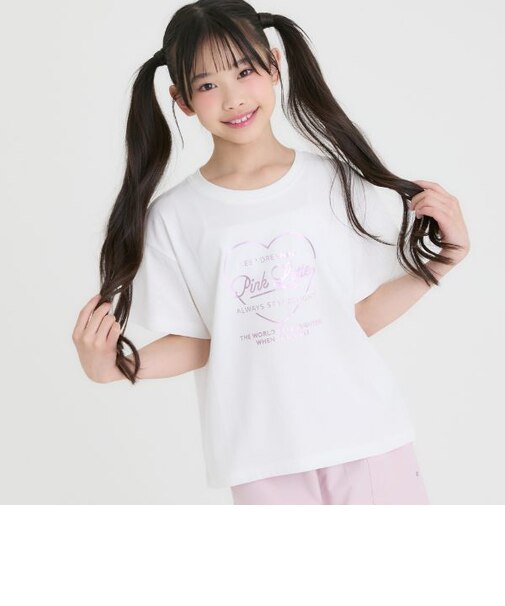 【別注】ハートロゴ箔プリントTシャツ